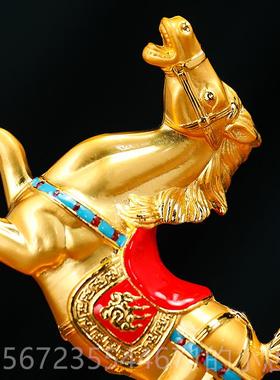 高档到功笔筒摆马件老板办公室桌饰面装品公司乔迁开业礼物高档摆