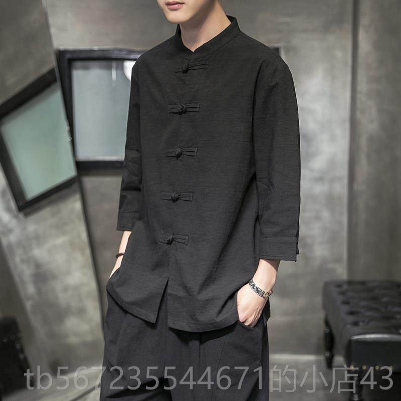 高档唐装男款春中国风中式分袖衬中老年男老头练功服衫禅七服季居,淘宝优惠券,粉丝福利购,淘宝优惠卷