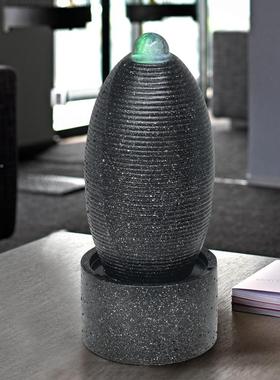 欧式简蛋约流水喷泉81049关玄落地轻观奢循环加湿福水景装饰大摆