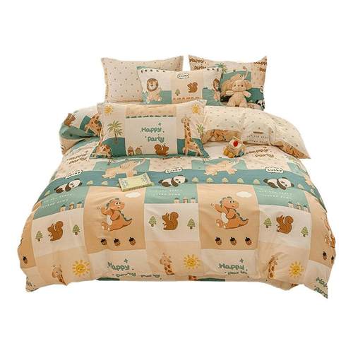 儿童卡通纯棉被套单件被罩全棉单人宿舍.被单四件套 - 图3