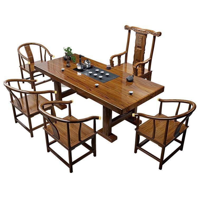 新茶中式实大泡板茶桌椅组合办公木室台家用原木茶JCU桌全套实木,淘宝优惠券,粉丝福利购,淘宝优惠卷
