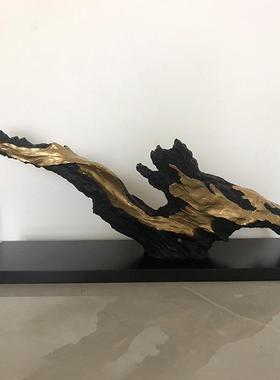 树脂房工艺NA2172品摆件真树头树技摆件软装家居客厅书办公室仿饰