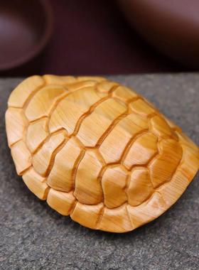 崖柏手把件富甲天下手把件文玩件实木雕刻随身把玩收藏动物茶具摆