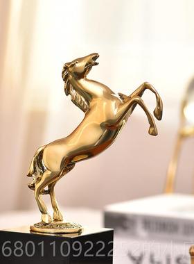 正品式铜欧马摆件书房书柜摆件式美式创意客厅电视欧柜品家居饰装