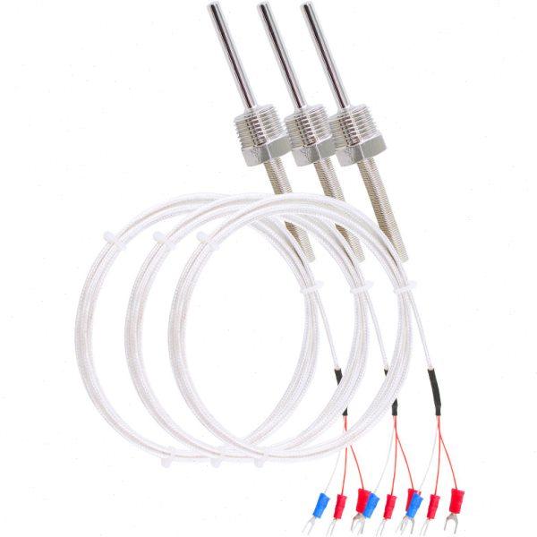 九茂不锈钢固定螺纹Pt100铂热电阻温度传感器K/E型热电偶温度探头,淘宝优惠券,粉丝福利购,淘宝优惠卷