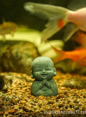 新中式禅意四不小和尚家居摆件装饰品小沙弥公仔办公室桌面小摆设