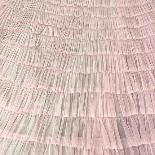 蛋糕半身裙网纱裁片 a45网眼布 无弹蓬蓬公主裙面料 - 图2