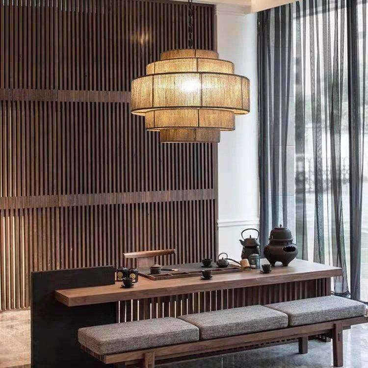 波西米亚复古麻绳吊灯478创室意灯客厅卧日式藤编吊艺手术工编织,淘宝优惠券,粉丝福利购,淘宝优惠卷