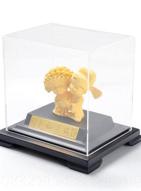 高档绒沙摆金幸福美满黄金娃娃婚创意装结婚礼物婚庆新婚房客厅饰