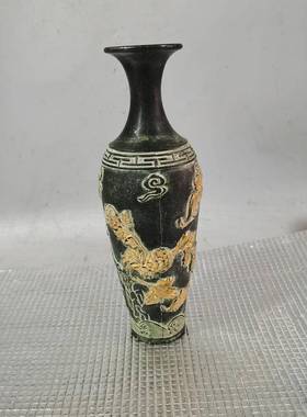 仿古铜五福瓶摆件家居卧装古饰工古室玩五个福摆收藏董艺品