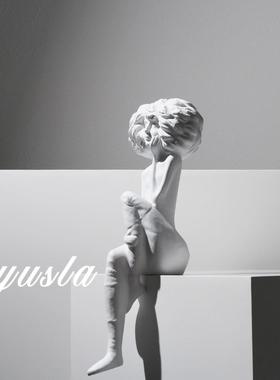 中古意式简别约样板JHS房客厅电视玄关柜柜酒店墅展厅边摆件软装