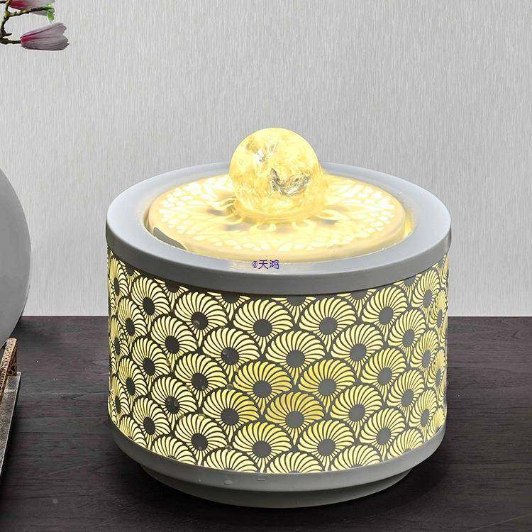 桌面现DLI代居轻循环流水财奢风水轮家摆件生迷你水晶球,淘宝优惠券,粉丝福利购,淘宝优惠卷