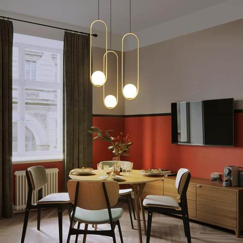 楼梯长吊灯现代轻涩北欧loft公寓复式旋转灯创意个性简约客厅吊灯 - 图3