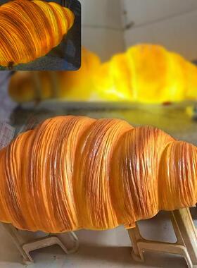 型仿真面包挂mianb01雕塑发光牛角包门头壁挂壁摆件巨大型可装颂