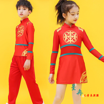 Les uniformes de léquipe de Chine à la cheerchef des uniformes de danse costumes de danse enfant adulte manches longues joues de costumes de scène