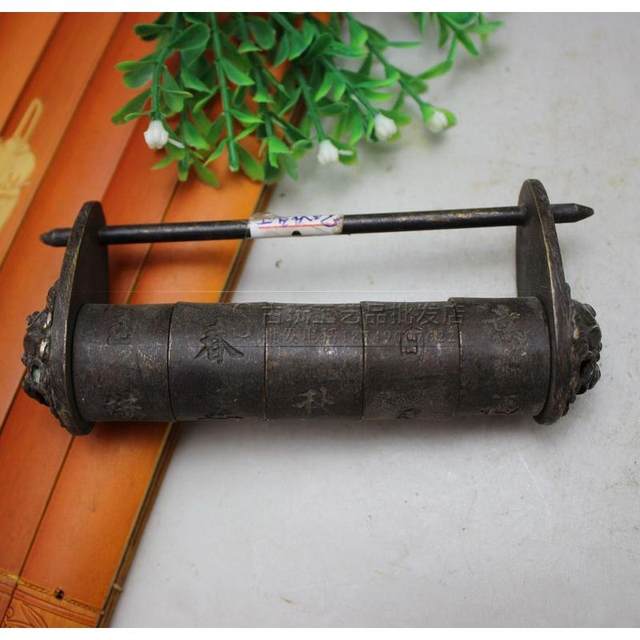 Antiques, miscellaneous bronzes, handicrafts, antique bronze locks, door crafts locks, five 976 sub-code locks