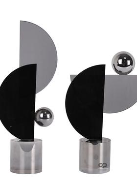 简创意色水晶约件样板灰房居家客厅桌面茶几工CPBJ6570艺装饰摆品