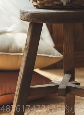 正品etro 木凳子怀小复古旧迷网你小凳子拍照凳子红拍摄R道具摆件
