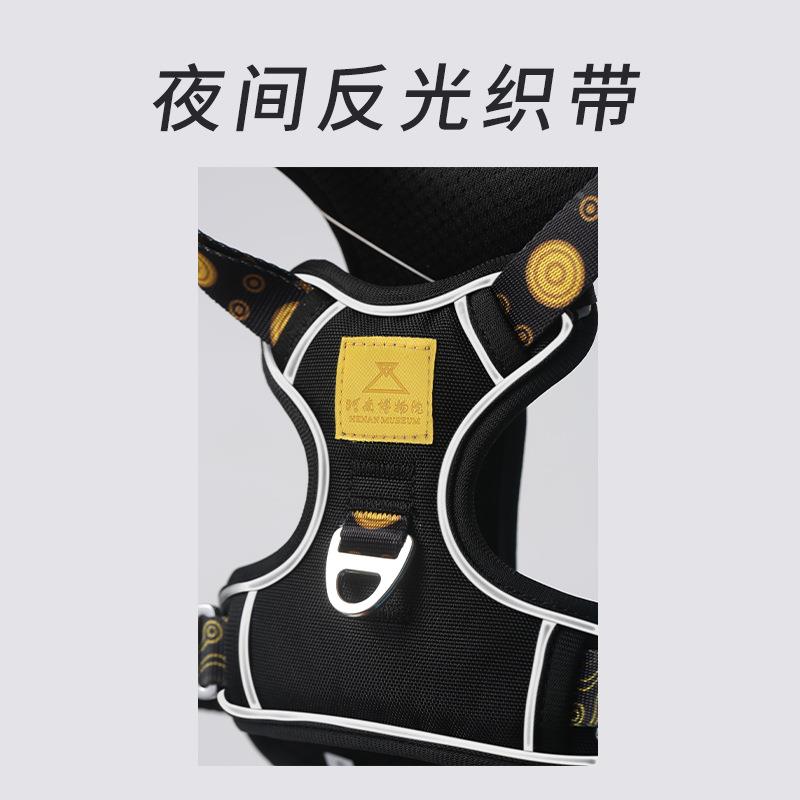 河南量博物院文创狗狗小胸背YBD0060带型犬遛绳狗轻背心式胸背项