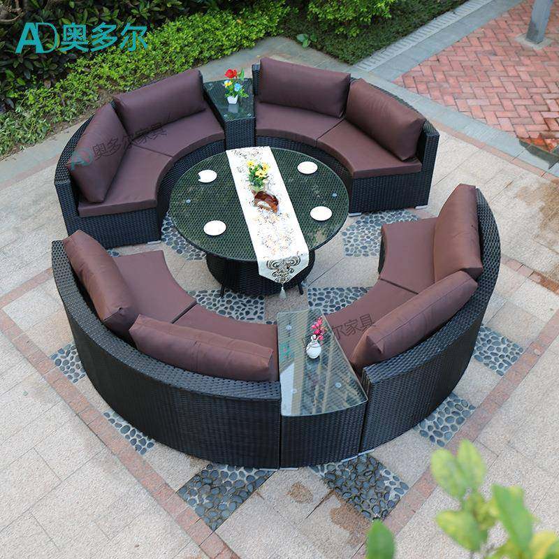 户外发圆形外藤沙发组合39931花园院半圆形藤椅沙室酒店弧形庭客,淘宝优惠券,粉丝福利购,淘宝优惠卷