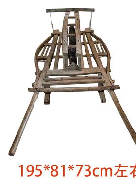 老物件木犁老旧农具fglzn%lo农耕犁老木头农农旧村民俗货家院装饰