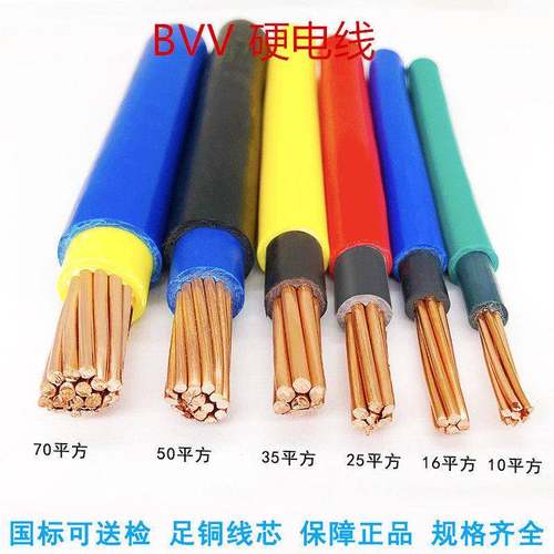 BVV双塑/BVR10 16 25 35 50 70平方软硬线国标纯铜芯电线电缆线 - 图0
