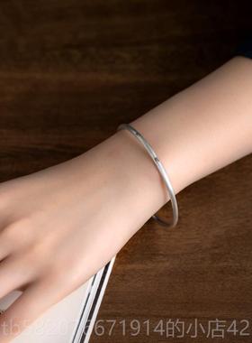 正品君文慎独文艺99纯银细子手镯小篆字中国潮手镯原式创