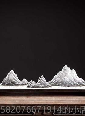 高档新中国风意干景观沙盘微景室观陶瓷桌面小饰品居家内禅意创假