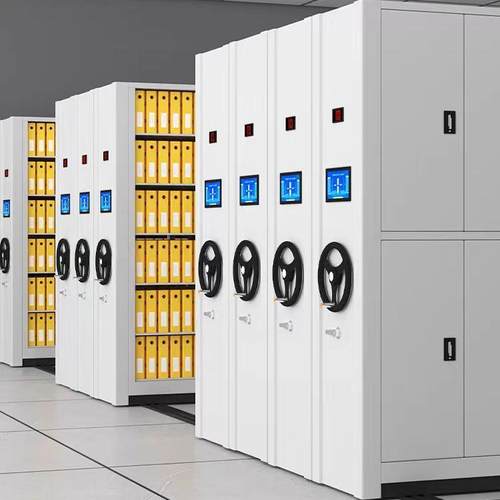 定制密集架档案室移动密集柜手摇式档案资料柜移动电动智能密集架 - 图1