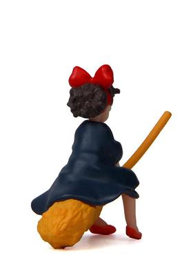 普通PVC坐扫把飞翔魔法少女女巫小清韩版创意园艺造景公仔