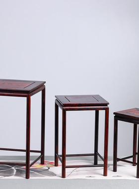 红木模型微型奇石玉器菖蒲茶具茶壶小花盆盆景茶桌摆件底座木托架