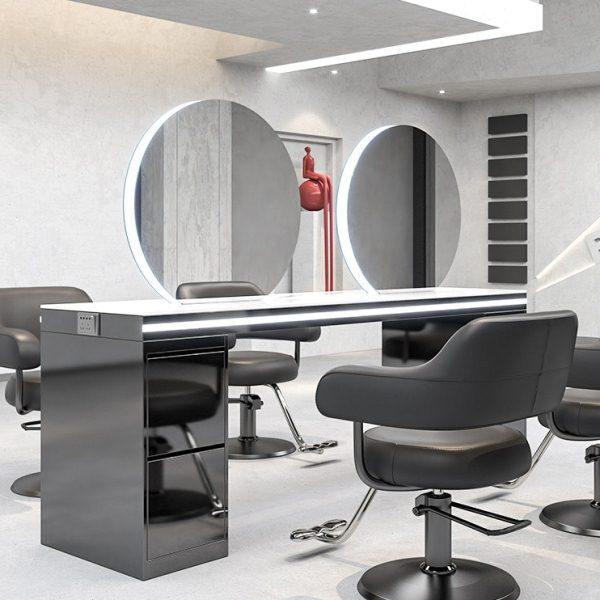 网红理发店发廊专用镜台美发店镜子台式双面镜影楼美容不锈钢化妆,淘宝优惠券,粉丝福利购,淘宝优惠卷