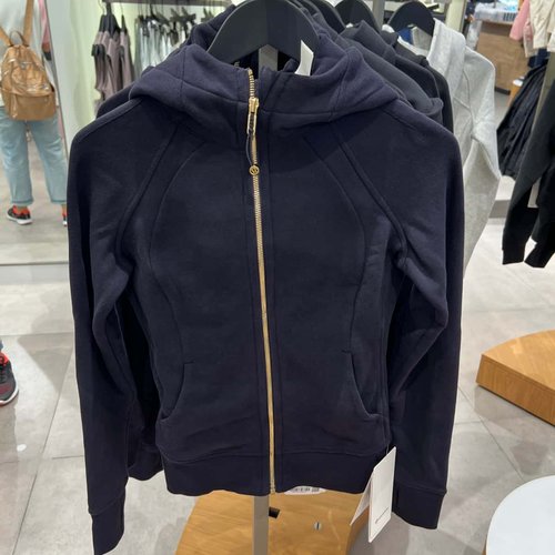 代购直邮 lululemon Scuba系列薄绒修身全拉链运动连帽衫卫衣现货 - 图0