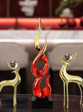 代节高升摆件公室玄关酒FAE8saiW柜电视柜客厅办现简约轻奢风装饰