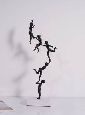 现艺代办BJ195简约马背女孩轻奢雕摆件酒柜装饰塑品客厅电视柜公