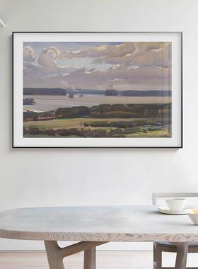 金黄田野厅欧式古风景客20211231厅装饰画师壁画美式卧室餐大挂画