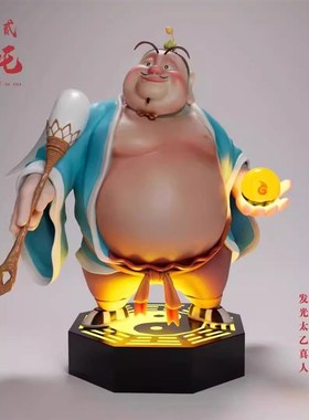 卡通哪吒玻璃钢雕塑模型影院商场网红装饰动漫敖丙太乙真人物摆件