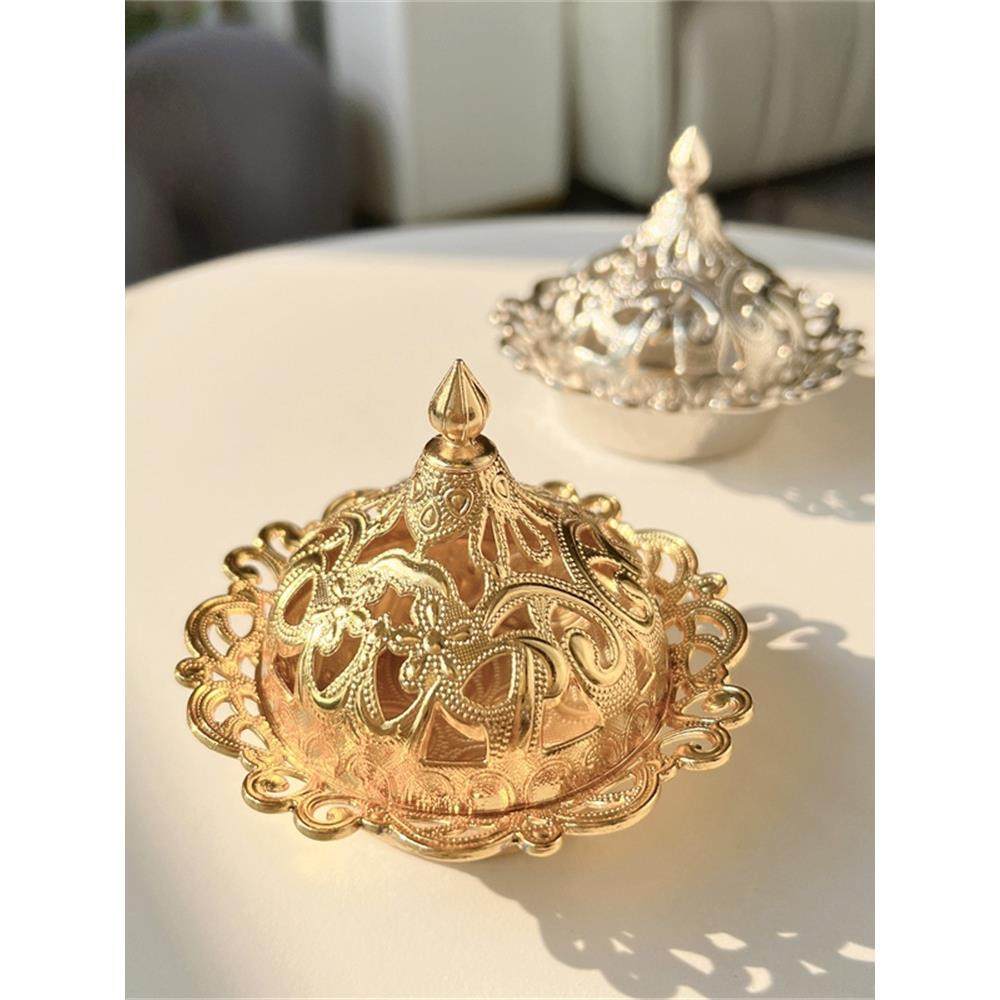 新品土其欧式tj#yj#j#立耳体花纹镂空设精计美金糖盒点合心盒轻奢,淘宝优惠券,粉丝福利购,淘宝优惠卷