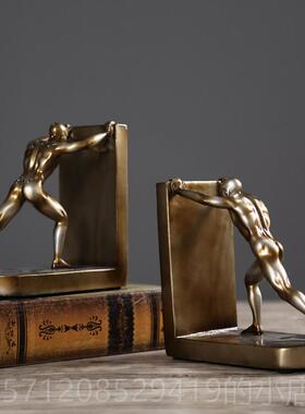 新款北欧靠简约创意房书客装厅酒柜饰品摆件书挡 书 书立摆设工艺