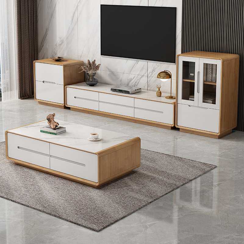 北欧电视柜茶几组合岩板电视柜轻奢意式简约客厅小户型墙壁柜地柜,淘宝优惠券,粉丝福利购,淘宝优惠卷