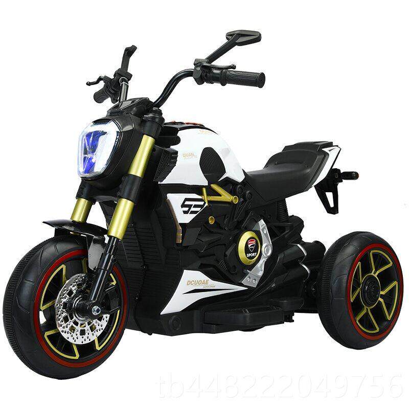 Genuine children's electric motorcycle, super large, child-friendly, can seat two people, 3-0 years old, 1 male and female, baby car, four-wheeled car, small