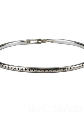 新款Wserktatt unchenM德国慕尼暗黑先锋小众设黑计手镯925纯银男