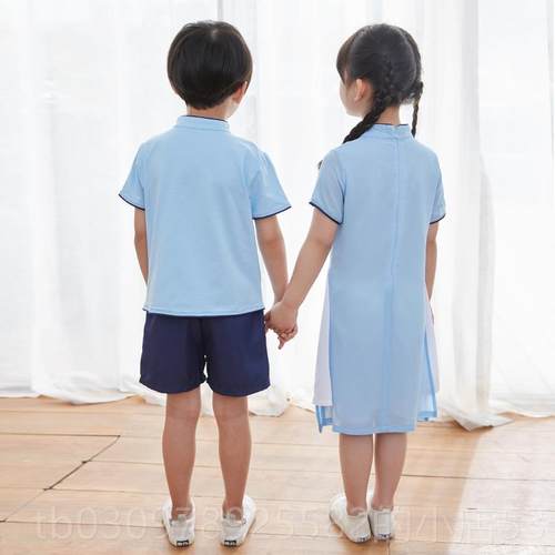 高档六一节儿童演出服装民风童男装女童合国唱服汉服园表演服幼儿 - 图1