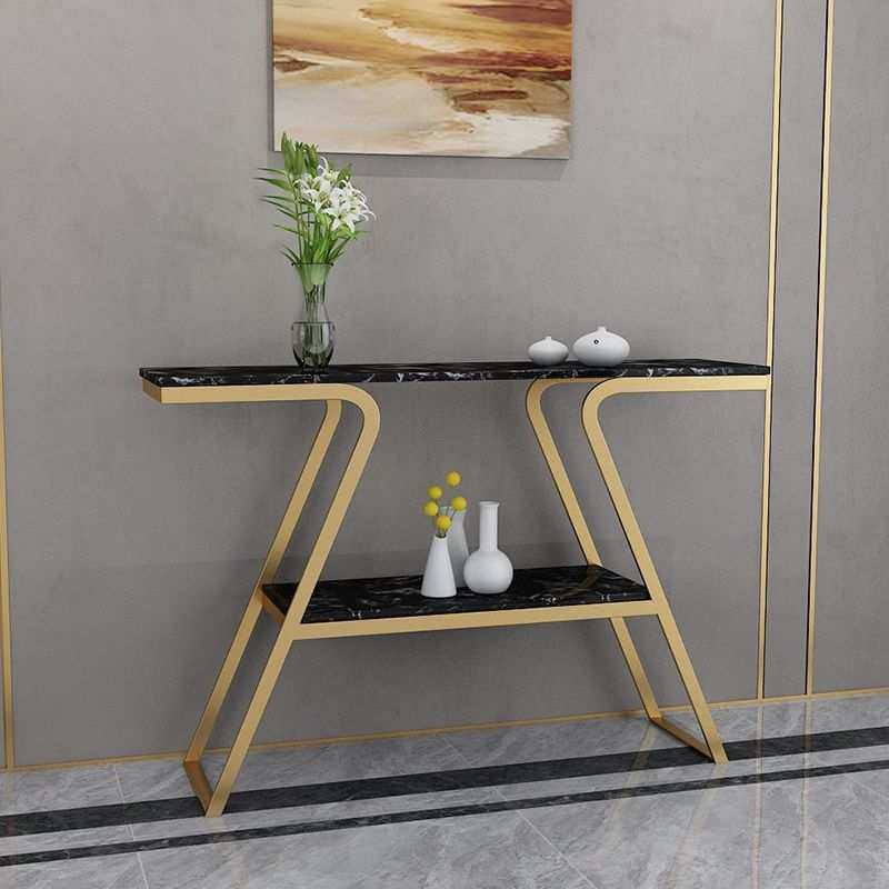 新中式轻奢大理石玄关桌客厅门厅铁艺玄关柜条案简约端景玄关台,淘宝优惠券,粉丝福利购,淘宝优惠卷