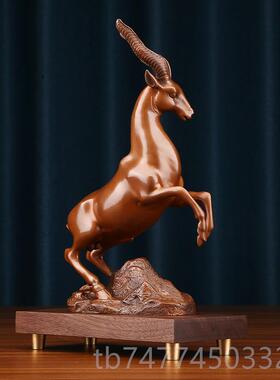 新款紫铜摆《领头》家居客厅办公件室装饰品摆设生肖羊开业羊礼羊