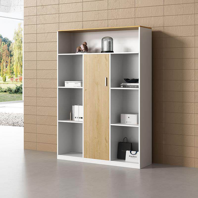 实清雅木文柜办公室落地清雅件简约现柜代办老公室板桌配套书柜 - 图2