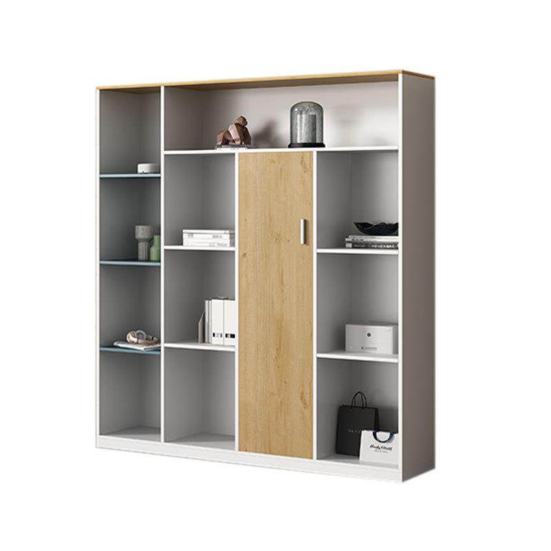 实清雅木文柜办公室落地清雅件简约现柜代办老公室板桌配套书柜 - 图3