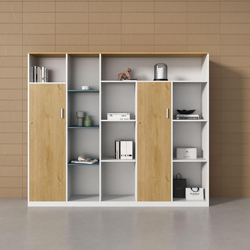 实清雅木文柜办公室落地清雅件简约现柜代办老公室板桌配套书柜 - 图1