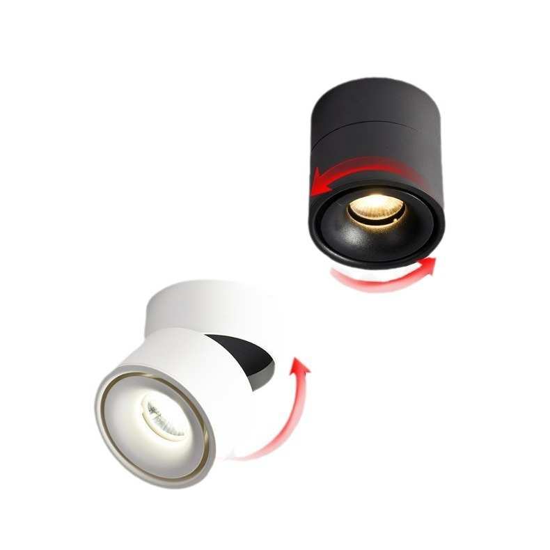 Background wall exhibition hall opening-free ceiling downlight ceiling-type spotlight shopping mall clothing store led surface-mounted folding spotlight