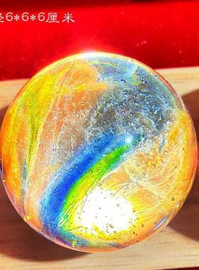 公琉璃水球七DVK彩发光晶摆件居客家厅办摆放聚财